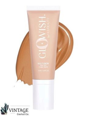 NIB! HUDA BEAUTY GloWish Multidew Vegan Skin Tint Foundation ~ Tan Light